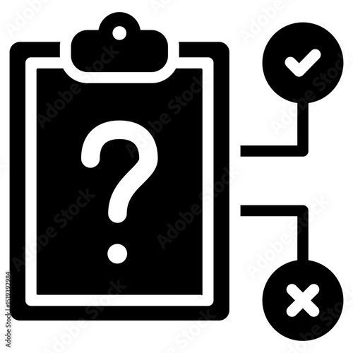 Quiz Icon Black Solid