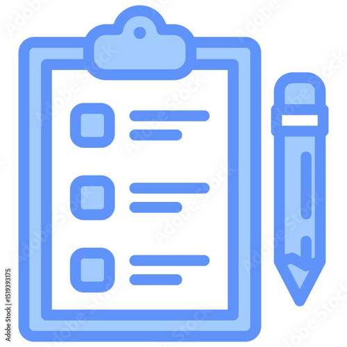 Test Icon Outline Blue