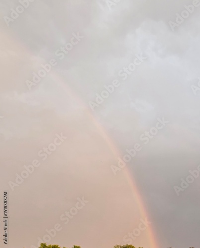 Double Rainbow in Dramatic Evening Sky
