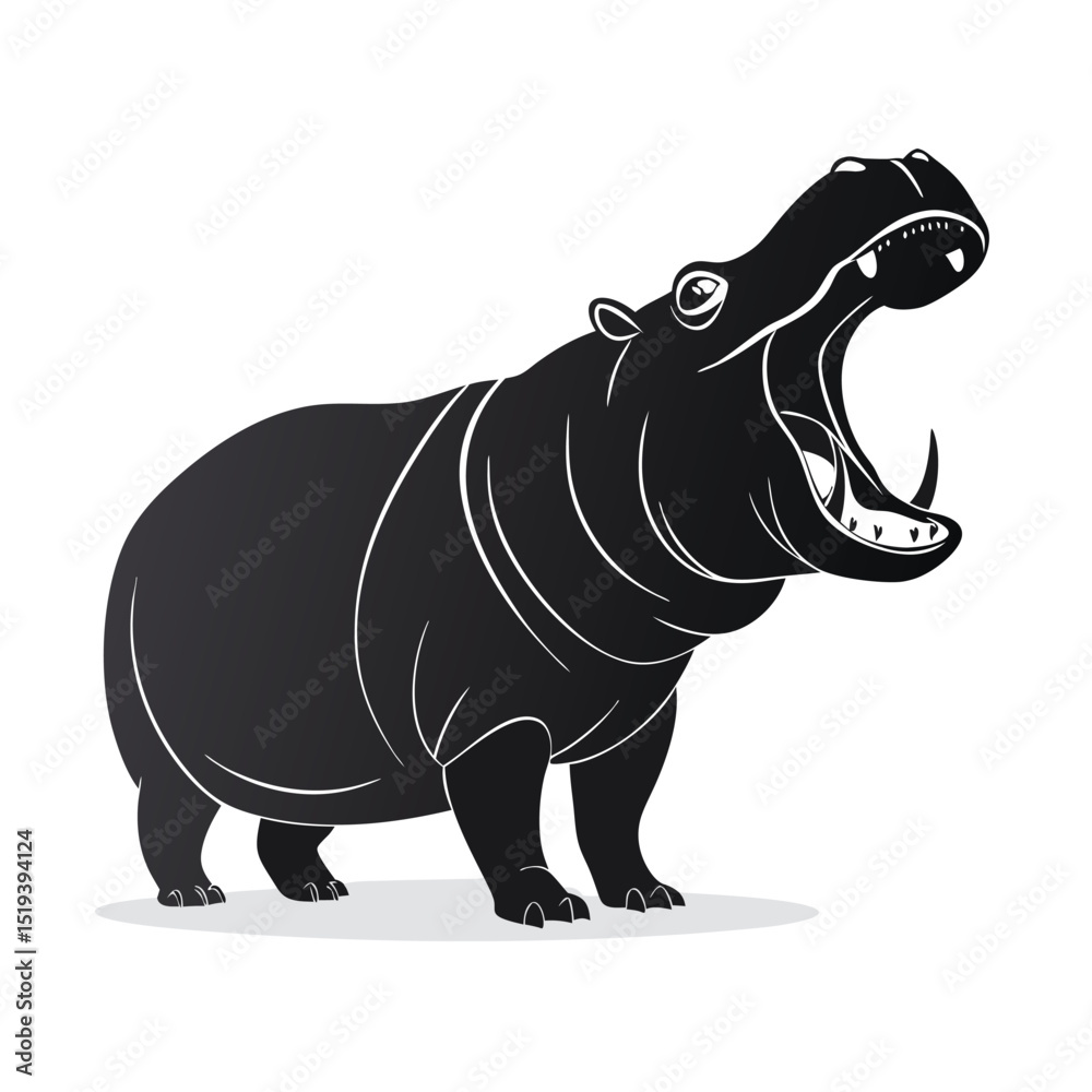 Fototapeta premium vector illustration of a rhino