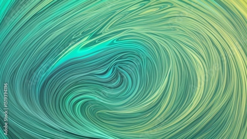 Teal and yellow swirl abstract background