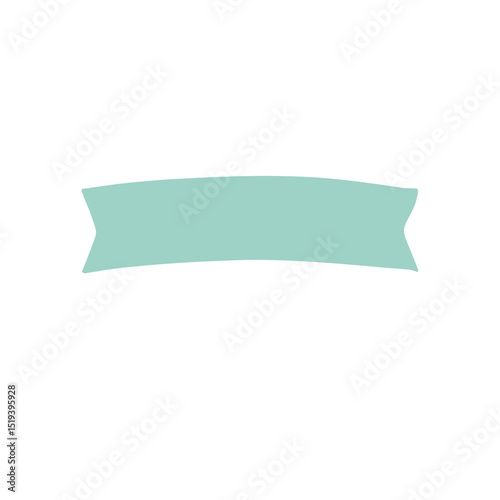 green ribbon label banner