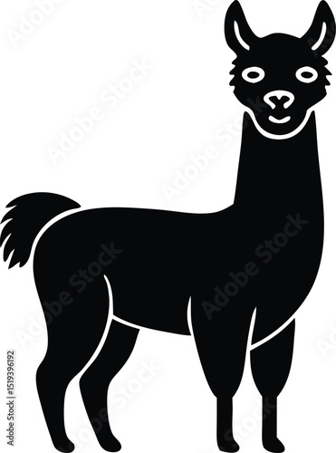 cool llama isolated vector