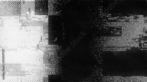 Textured White  Noise squared pattern Abstract Black And White With Pixelated Elements And Grainy Effect Grunge dirty Screen on Texture Wall Pattern Background