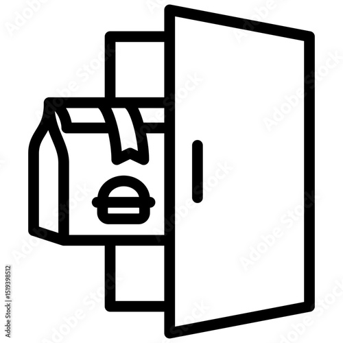 Doorstep Delivery Icon Outline