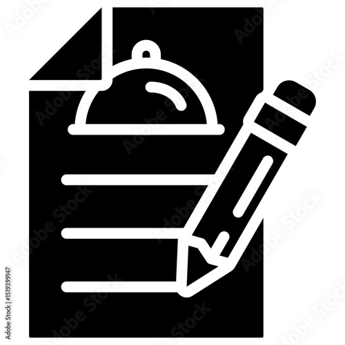 Restaurant Order Icon Black Solid