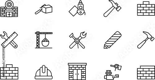 building and construction simple line isolated ico (1).eps