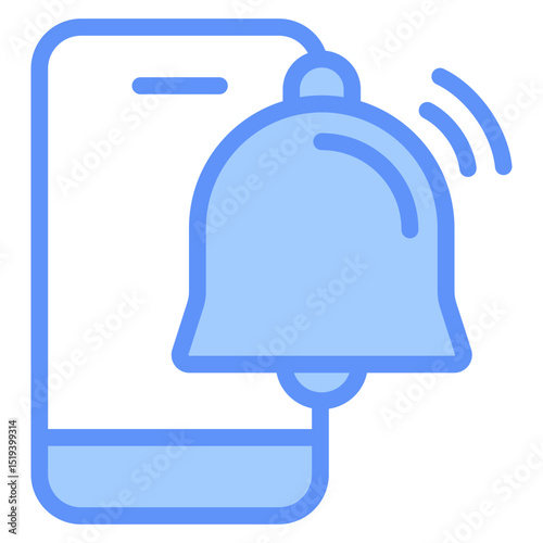 Notification Icon Outline Blue