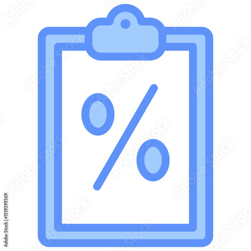 Discount Icon Outline Blue