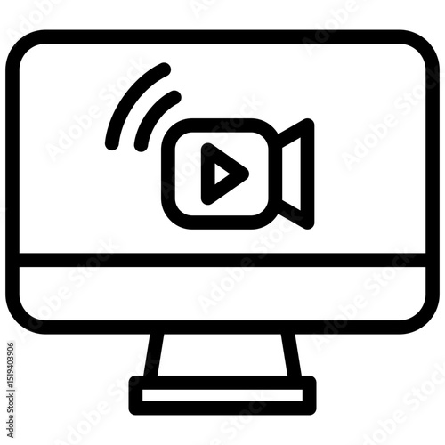 Streaming Icon Outline