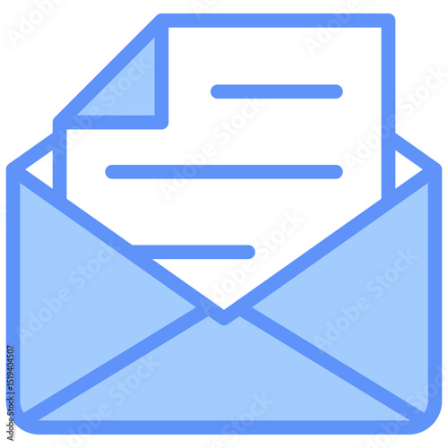 Email Icon Outline Blue