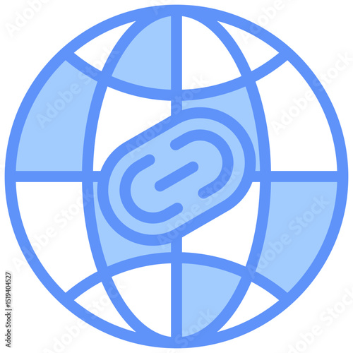 Url Icon Outline Blue