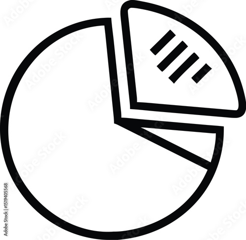 Pie chart graph data analysis vector illustration for business statistics and presentation use