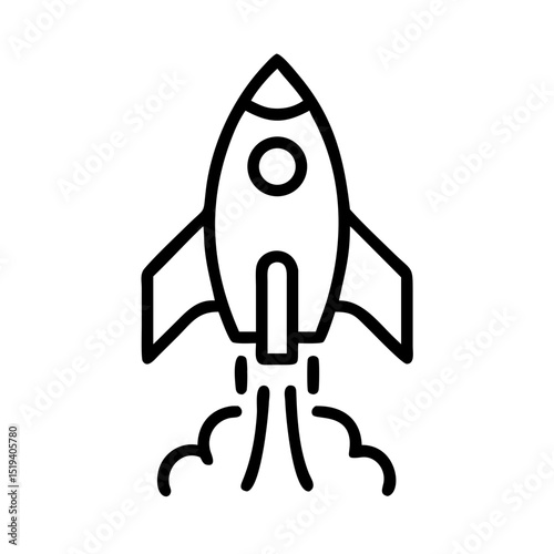 Rocket launches into space, symbolizing innovation and adventure in modern exploration and technology