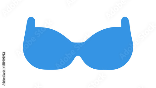 Fashionable blue bikini top displayed against a plain background in a vibrant and modern style during summer season