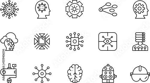 artificial intelligence icon set  containing machi (1).eps