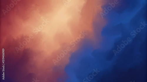 Dramatic Sky with a mix of orange and blue clouds