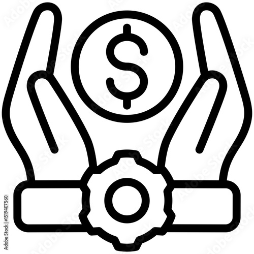 Cost Control Icon Outline
