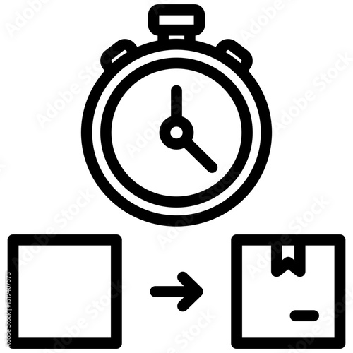 Lead Time Icon Outline