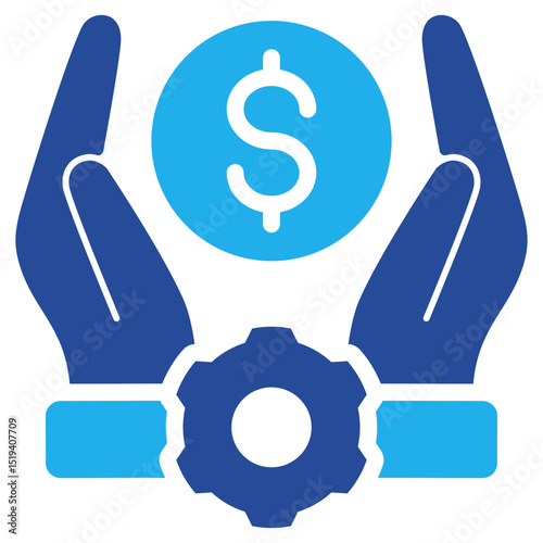 Cost Control Icon Dual Tone Color