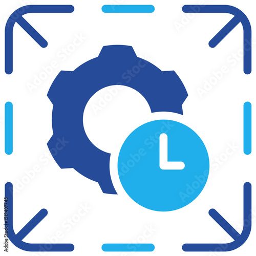 Capacity Planning Icon Dual Tone Color