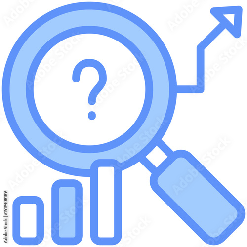 Forecasting Icon Outline Blue