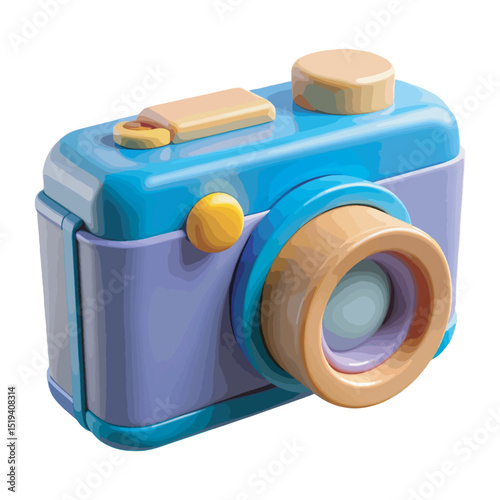  3D Camera vector style.