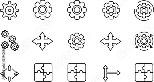 adaptability line editable icon set  editable stro.eps