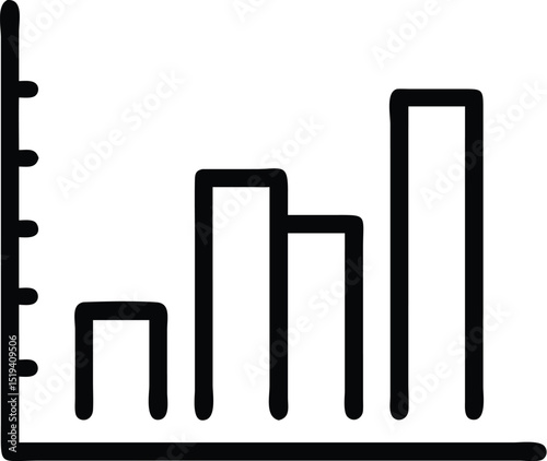 Simple bar chart graph diagram infographic presentation data statistics visual representation