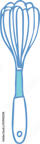 Wire Whisk with Blue Handle