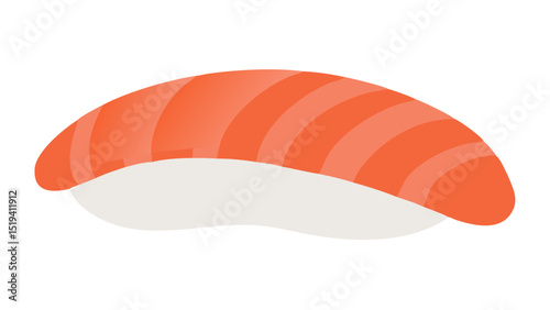 Sushi with vibrant orange topping served on a white plate in a traditional Japanese setting