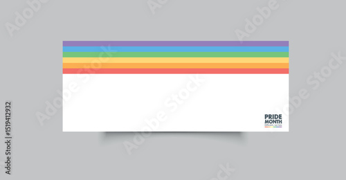 Horizontal flyer with LGBT color scheme. Vector editable flyer with space for text.