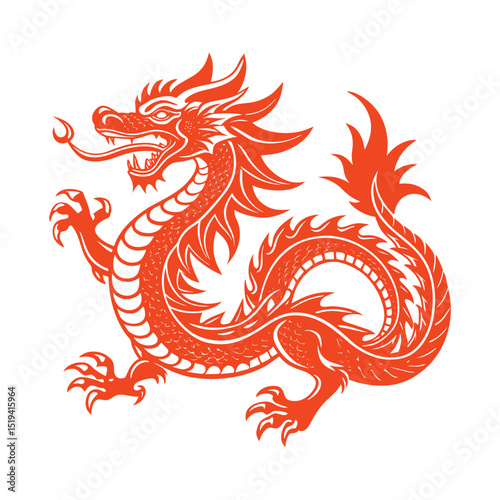 72  Vactor Dragon Cartoon dragon burning Chinese Dragon Pape 