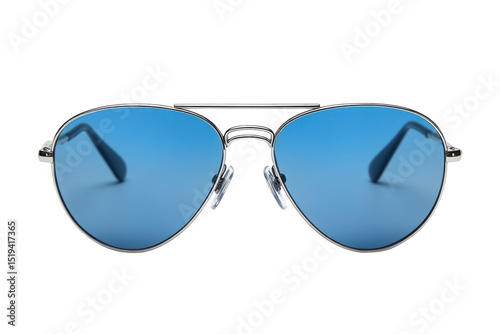 Blue lens aviator glasses