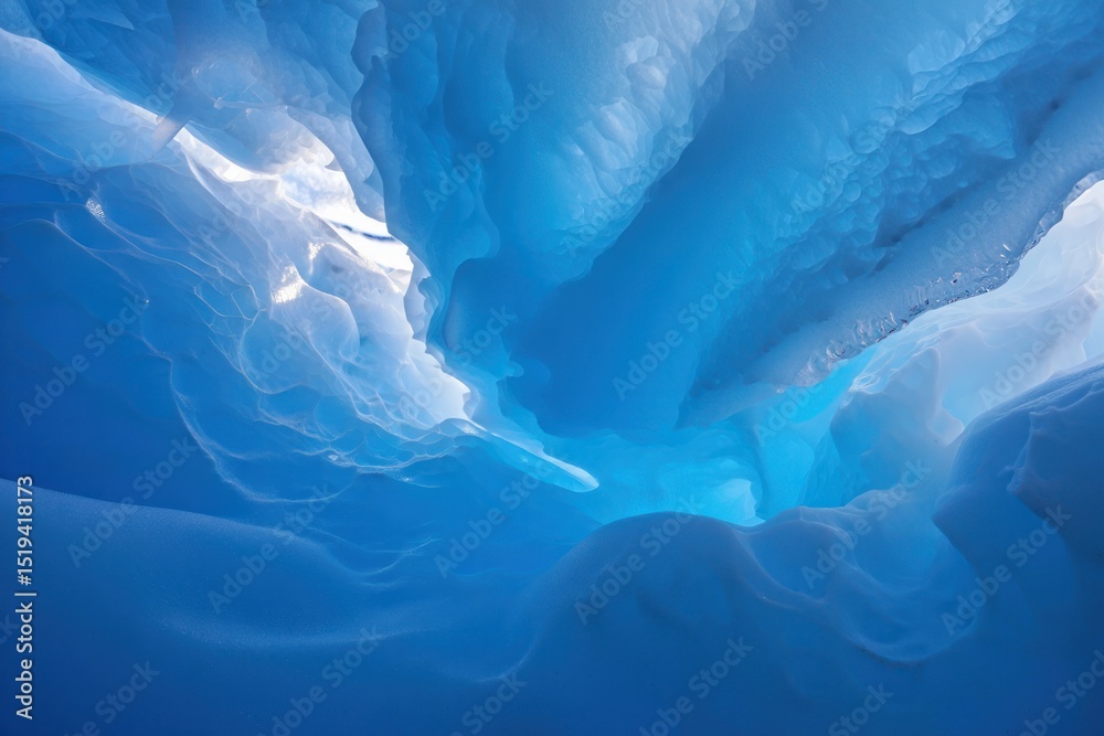 custom made wallpaper toronto digitalDeep blue ice cave interior with textured icy walls and natural light filtering through, creating a cold and mysterious atmosphere