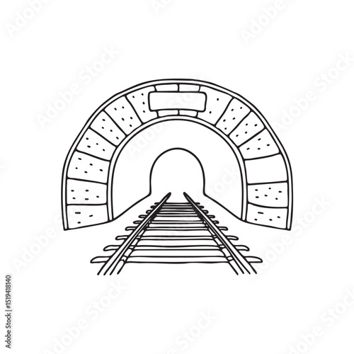 A tunnel located beneath a railway line