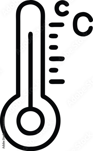 Thermometer icon vector illustration showing temperature celsius degree measurement tool symbol 94