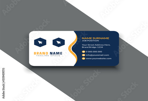 Modern business card template design on grey background