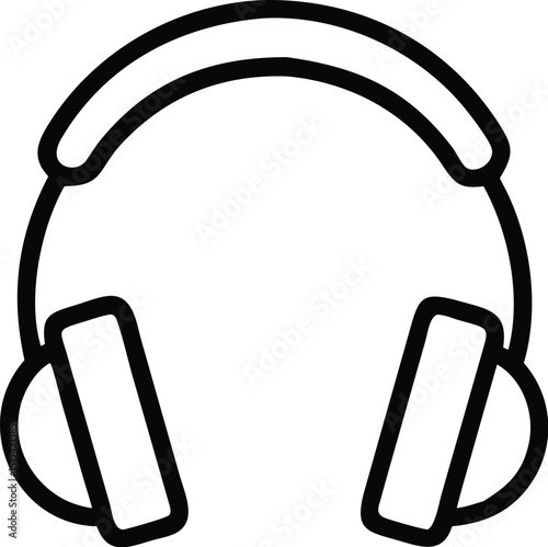 Headphones vector icon illustration headset design for music listening audio device and gaming use