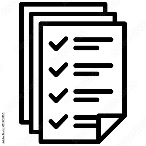 Task List Icon Outline