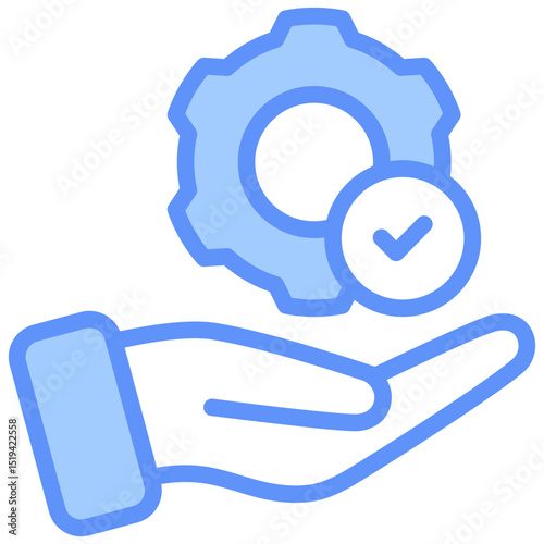 Operation Icon Outline Blue