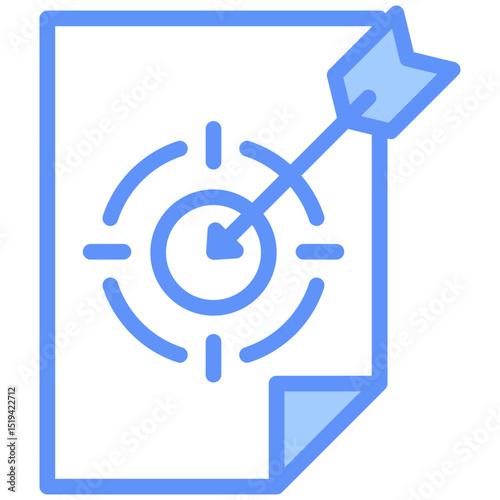 Goal Icon Outline Blue