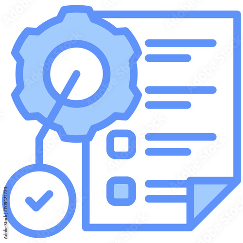 Manage Icon Outline Blue