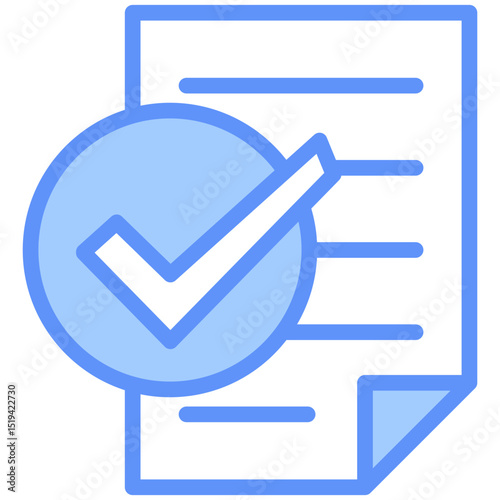 Complete Icon Outline Blue
