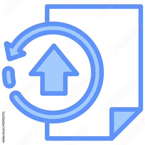 Update Icon Outline Blue
