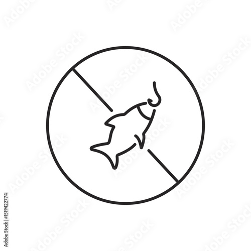Fishing industry catching production minimalist line art icon Fisherman industrial commercial occupation spinning net canning cooking freezing seafood nautical vessel boat
