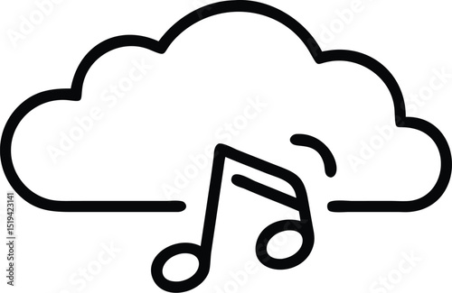 Download music from cloud storage online streaming service concept vector illustration design