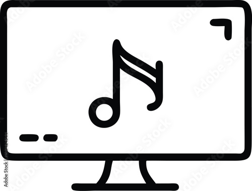 Music production software on computer screen for digital audio workstation and composing online tunes
