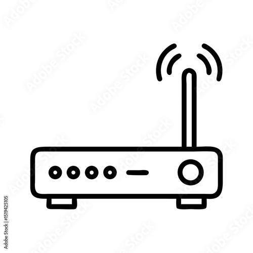 Wireless router with antenna designed for internet connectivity at home or office