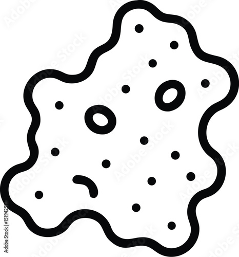 Amoeba biology vector drawing illustration single celled organism microbe microorganism educational resource